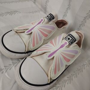 Converse Kids Butterfly Sneakers - Pink and White